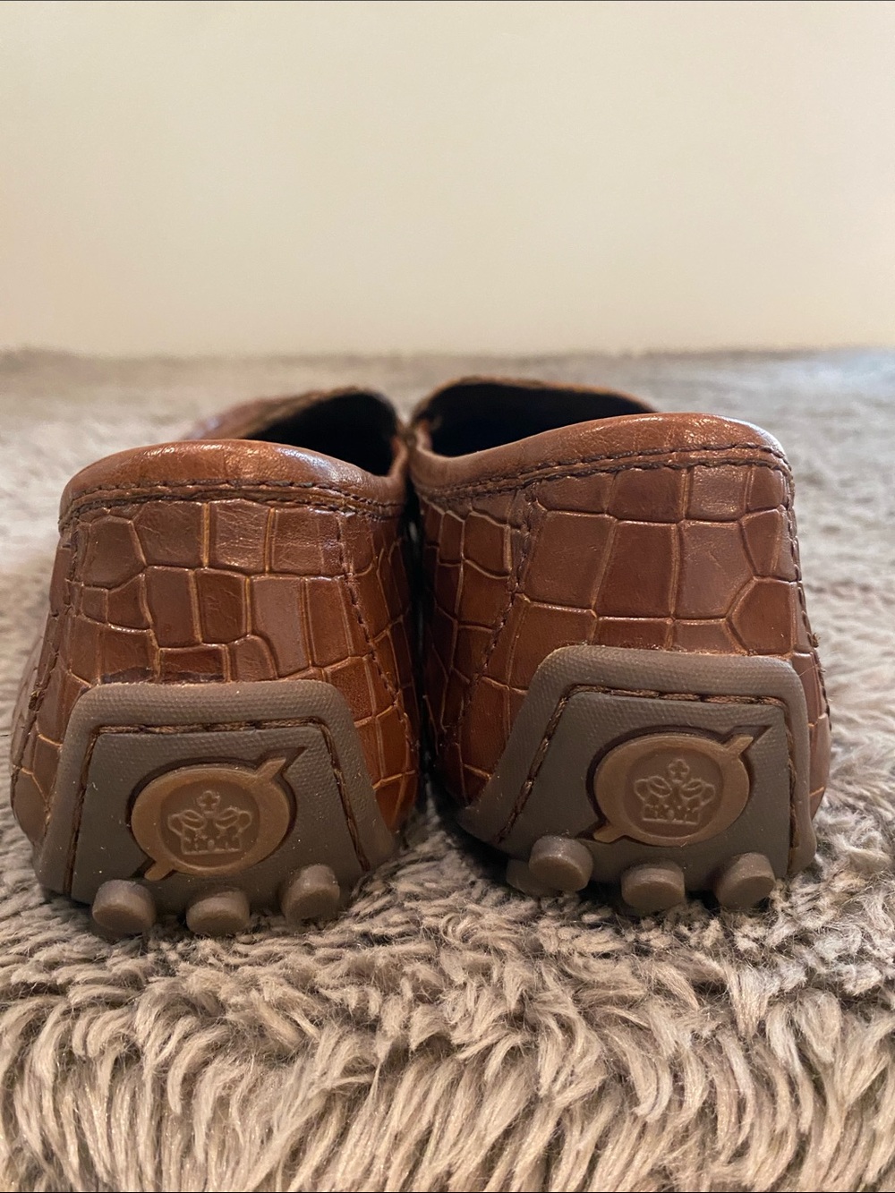Born Malena croc print leather slip on driving shoe brown 8.5 penny loafer NWOT - Picture 6 of 12